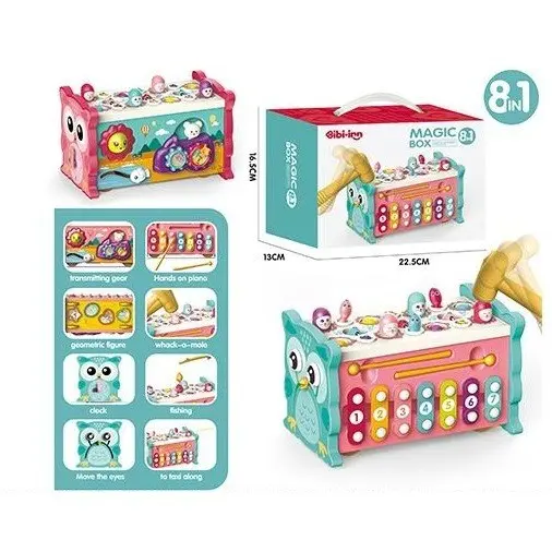 Kuti muzikore edukative Bibi-inn Magic Box 8 në 1 me çekiç