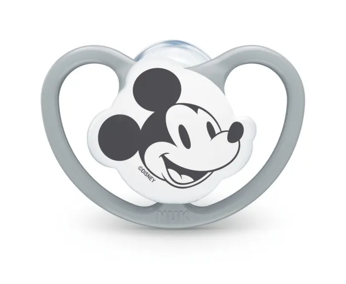 NUK Силиконска цуцла лажалка Space Disney Mickey Mouse, 18–36 месеци, 2 парчиња – слика 3