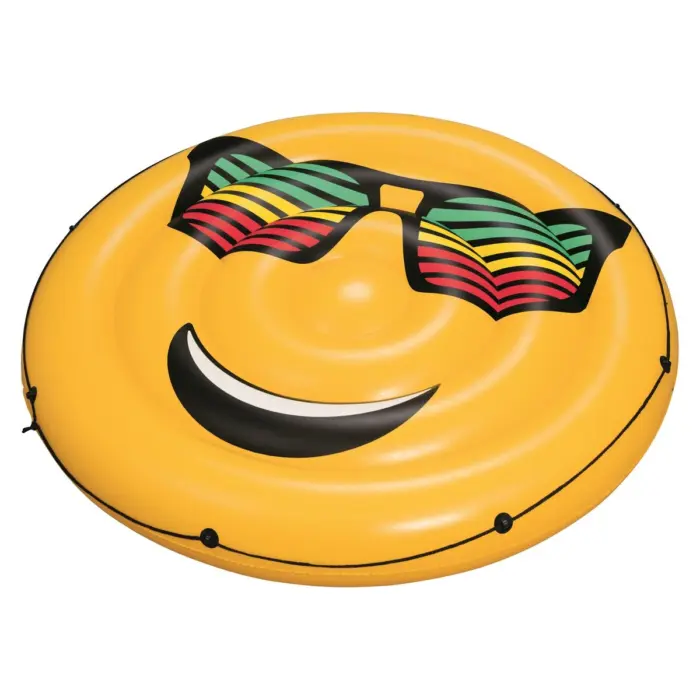 Bestway Smiley inflatable floating island with sunglasses, Ø188 cm