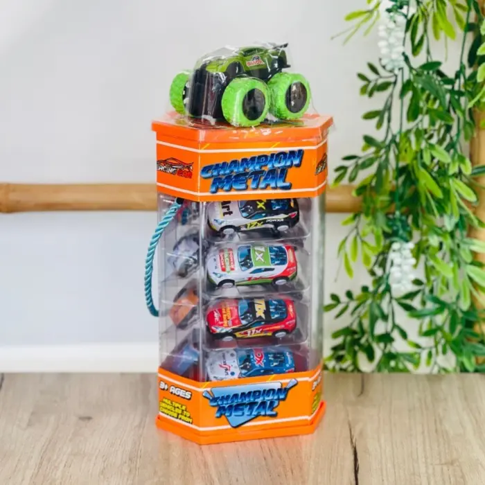 Set of 12 toy cars and an off-road vehicle in a clear carry case – image 4