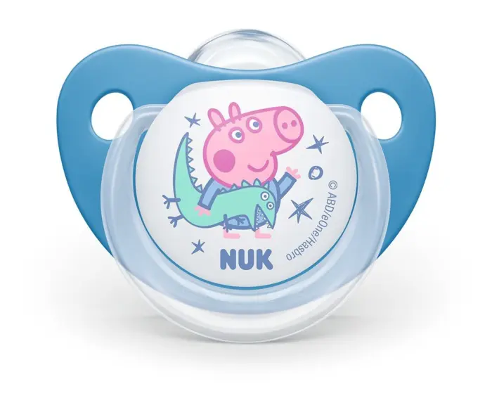 NUK Силиконска цуцла лажалка Peppa Pig, 0–6 месеци, 2 парчиња (асортиман) – слика 2