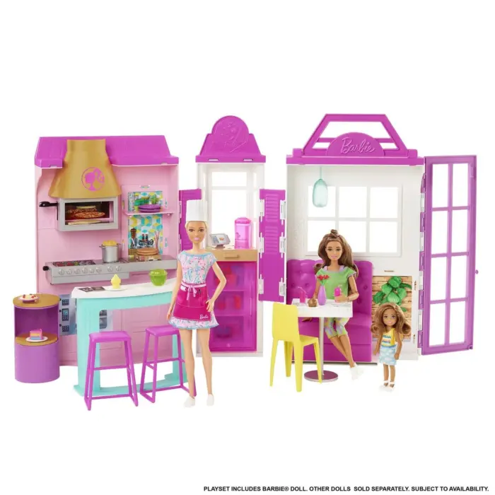 Barbie Ресторан Cook 'n Grill со кукла, над 30 делови