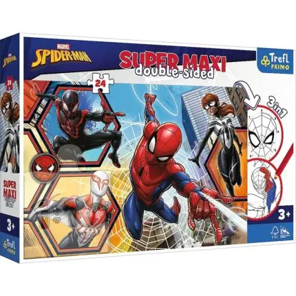 Trefl Primo Двострана сложувалка Super Maxi Spider-Man, 24 парчиња