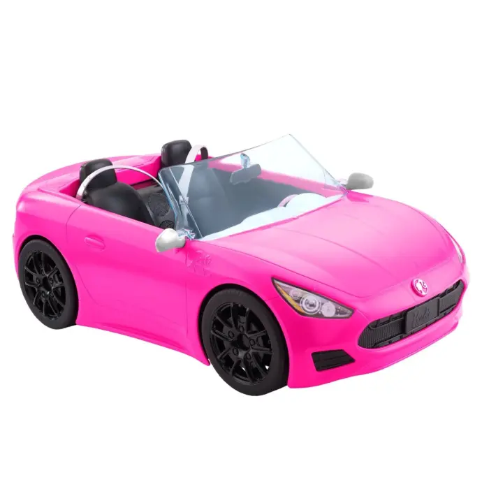 Barbie Спортски кабриолет за кукли, розов, собира 2 кукли