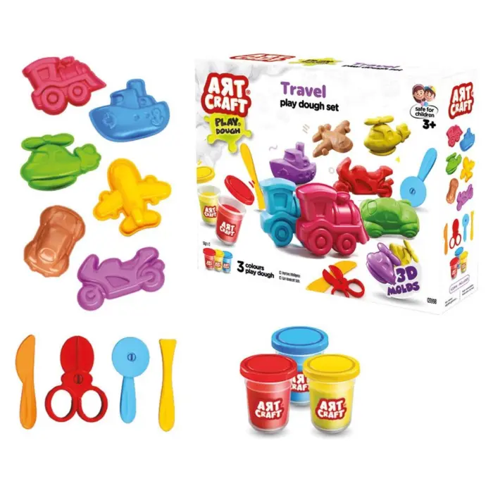 ART CRAFT Сет пластелин 3D возила, 168 g, 03998