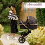Baby Stroller Amore- Obsidian/Gold