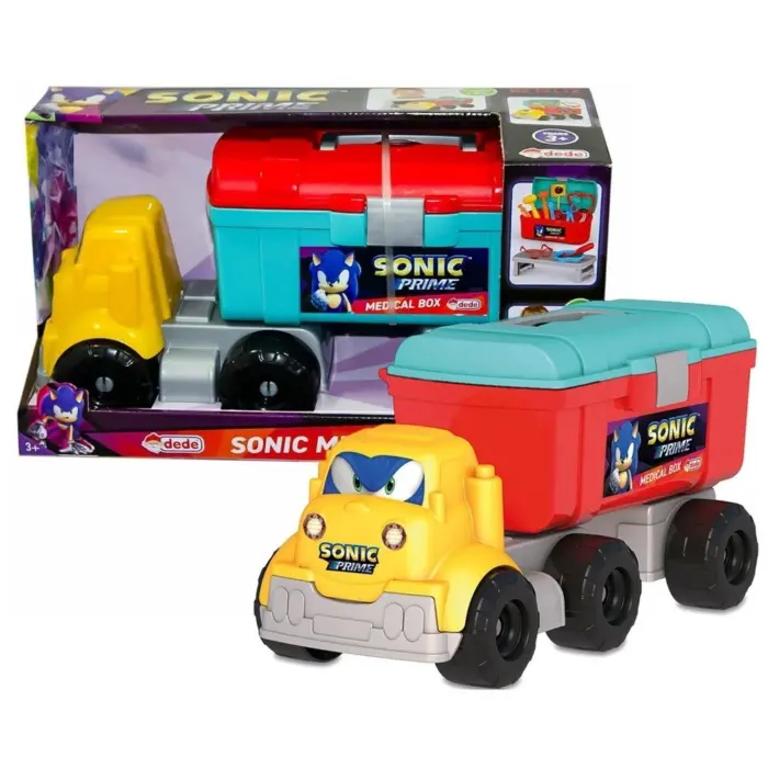 Kamion me set doktori Dede Sonic Prime Medical Box, i verdhë