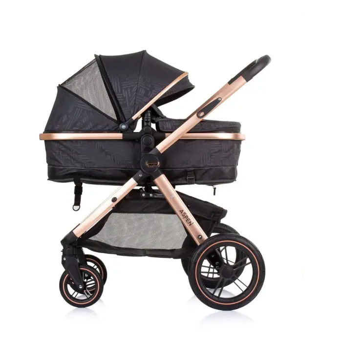 Karrocë kombinuese CHIPOLINO Aspen 2 në 1, deri në 22 kg, abanoz, KKAS02301EB