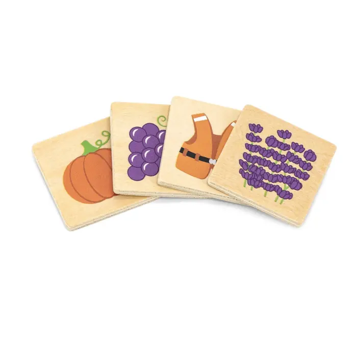 Viga Дрвена сложувалка за учење бои Learning Colors Puzzle Set, 6 бои – слика 4