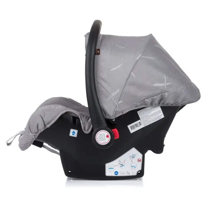 CHIPOLINO Zara car seat/carrycot 0-13 kg with stroller adapters, platinum, SKZA02202PL