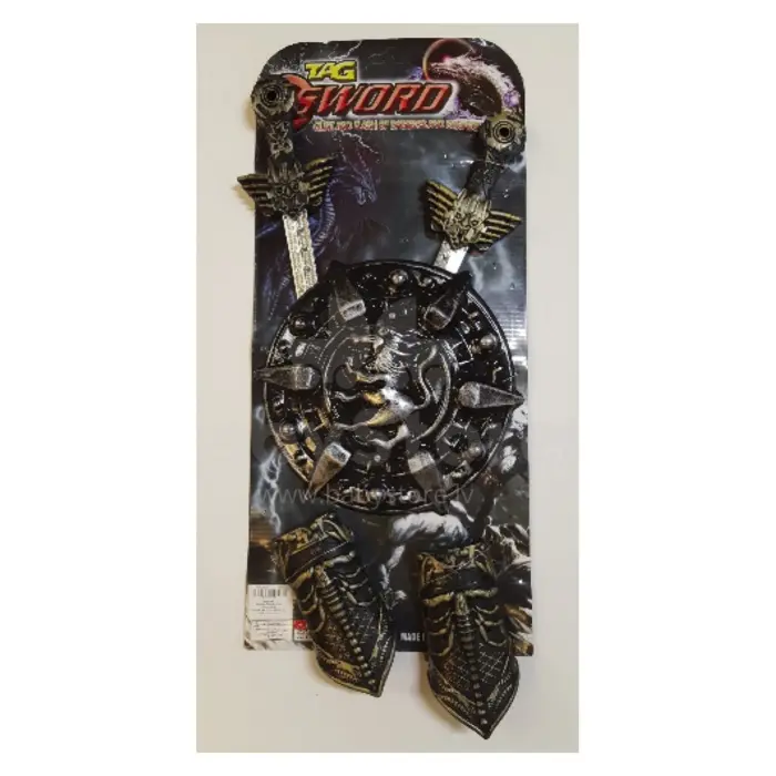 Shield Set with 2 Swords Shield, two swords and accessories for knight play · Age 3+