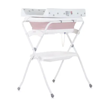 Baby bath, Mat and Stand Fiore- Pink