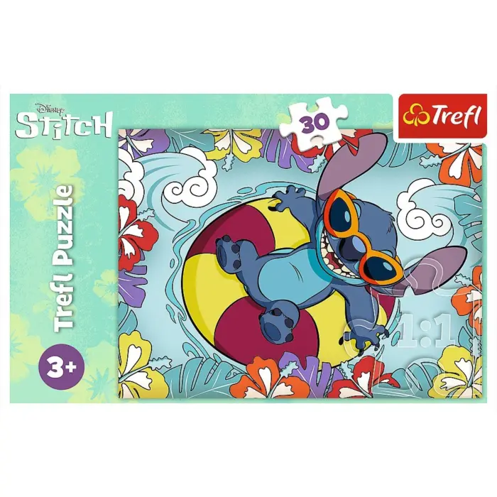 Trefl Disney Stitch puzzle – Stitch on holiday, 30 pieces, 27 x 20 cm – image 3