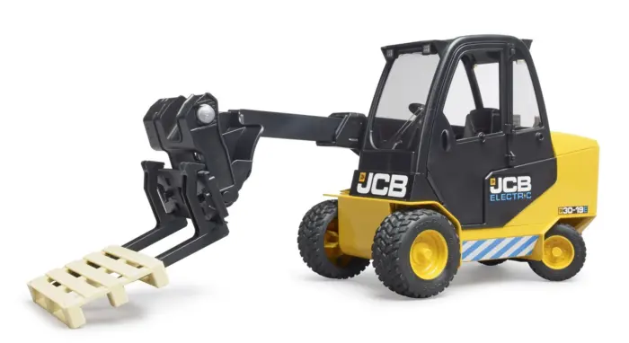 Bruder Телескопски виљушкар JCB Teletruk со палета, 1:16 – слика 3