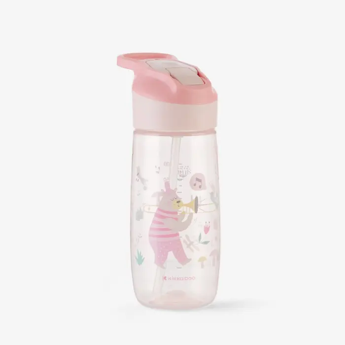 Kikka Boo Shishe me thithkë silikoni Music Fest, 450 ml, rozë