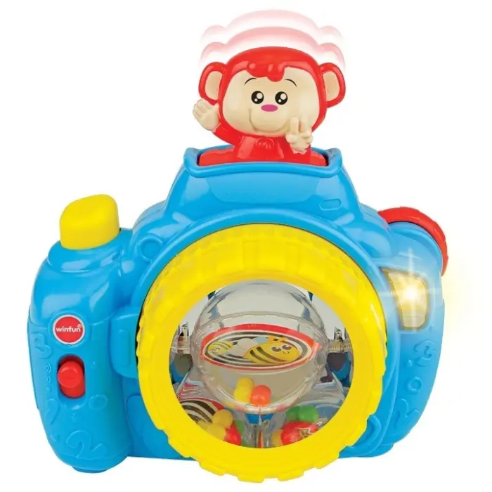 Winfun Aparat fotografik lodër Pop-up Monkey Camera, me majmun që kërcen jashtë