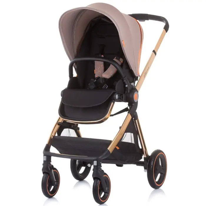 Chipolino Бебешка количка Elite 3 во 1 со автоседиште, Hummus (беж) – слика 3