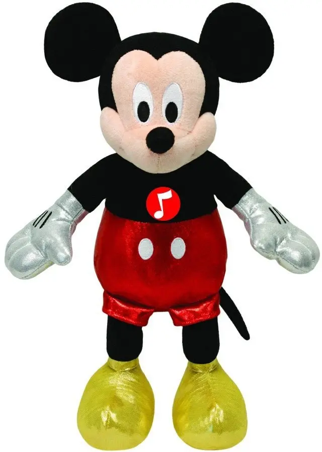 Ty Disney Mickey Mouse plush with sound and shiny details