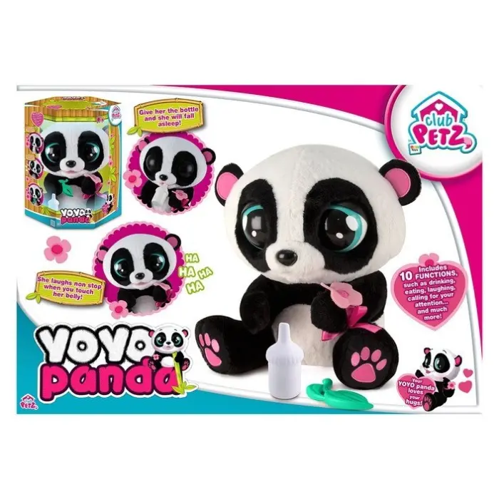 IMC Toys Club Petz Интерактивна плишана панда YoYo со шишенце – слика 4