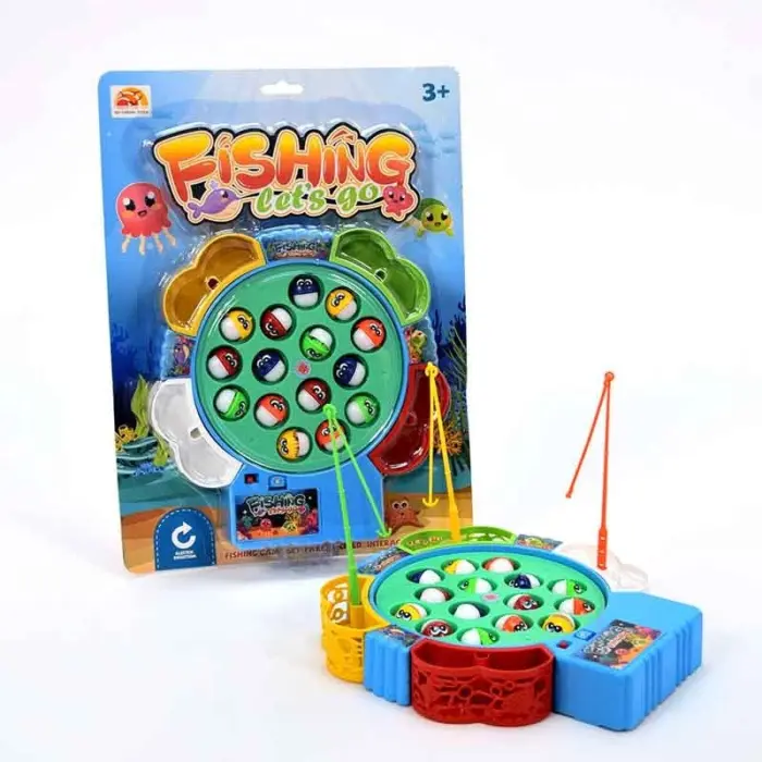 Lojë shoqërore peshkimi Fishing Let's Go, me peshq shumëngjyrësh dhe kallama peshkimi