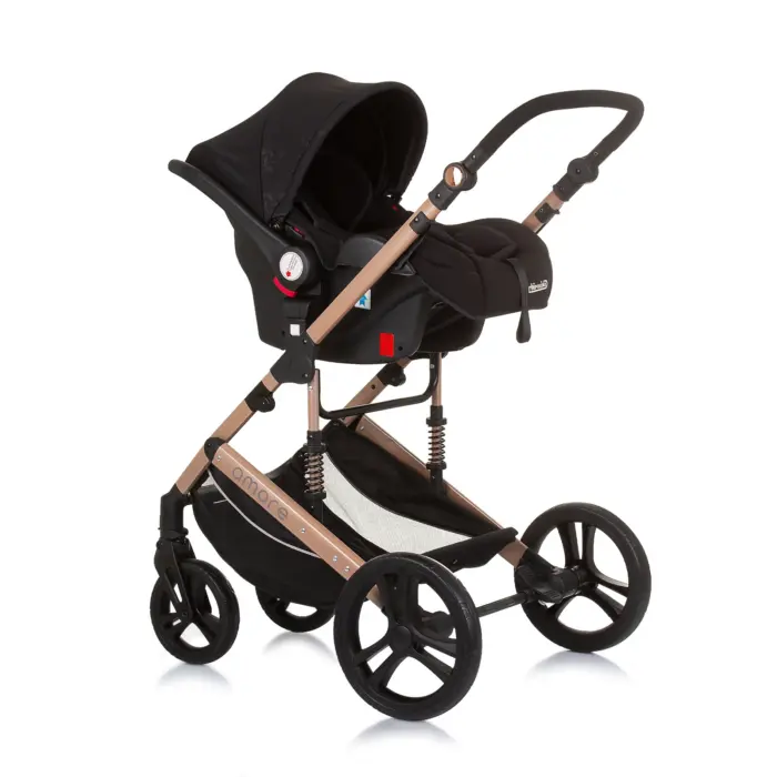 Baby Stroller Amore- Obsidian/Gold