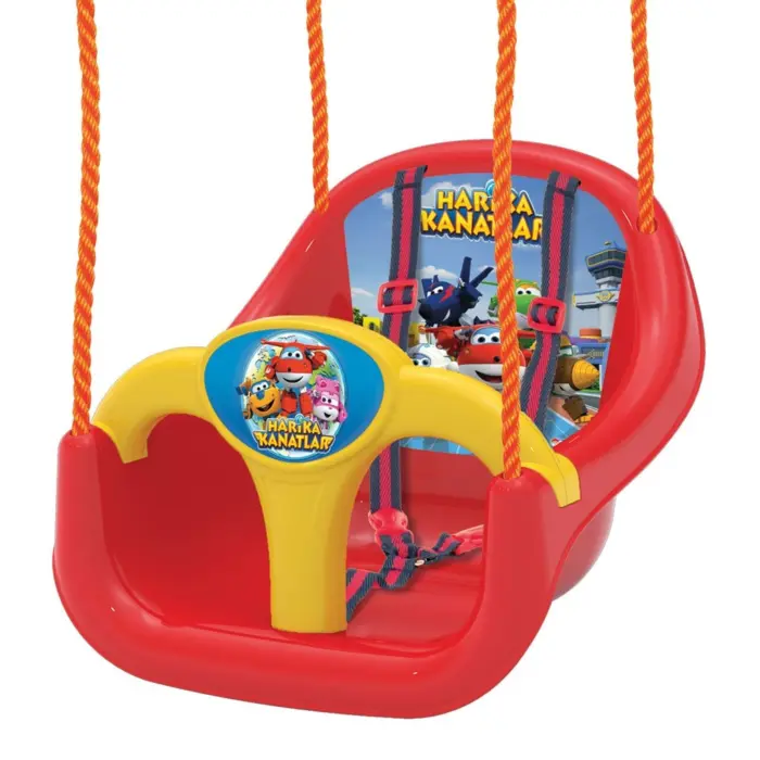 Dede Лулашка за деца Super Wings со безбедносен ремен, црвена