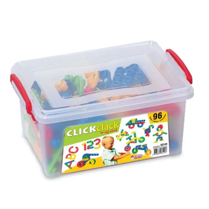 Set ndërtimi Dede Click Clack në kuti ruajtjeje, 96 pjesë