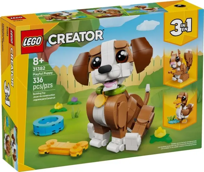 LEGO® Creator 3-во-1 Слатки животни: Разиграно кученце (31382)