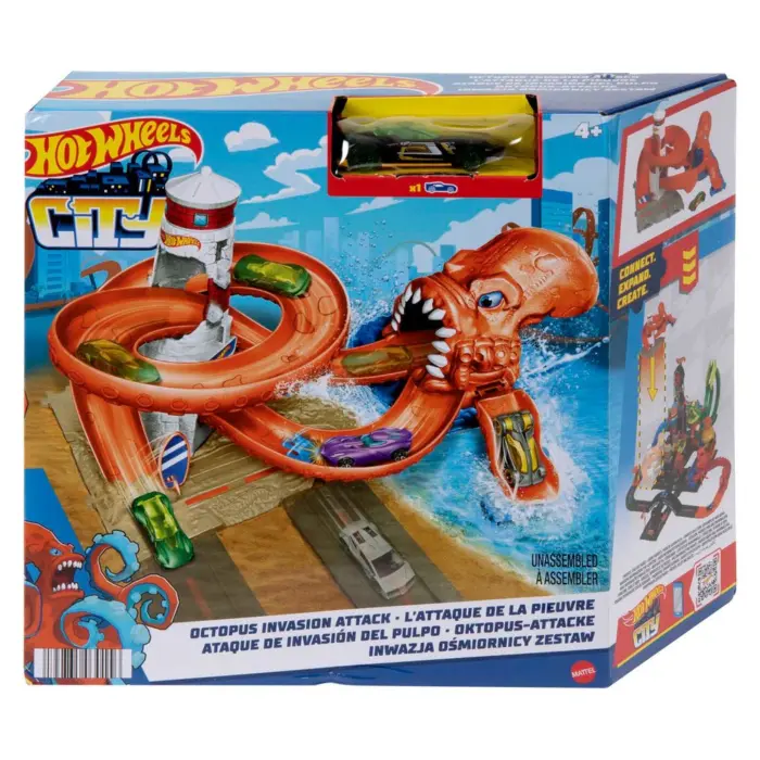 HOT WHEELS Set City Nemesis Wreck &amp; Ride Gorilla Attack with car 1:64, HDR29