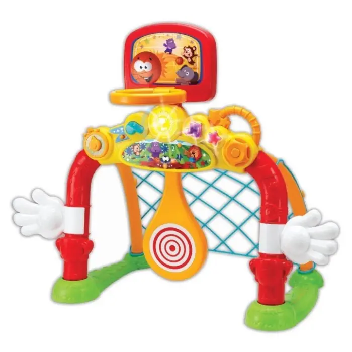 Winfun Set sportiv 4 në 1 Fun-Goal Set – futboll, basketboll, hendboll dhe raketë