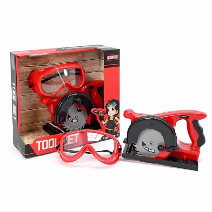 Сет алат за деца Tool Set, кружна пила на батерии со заштитни очила