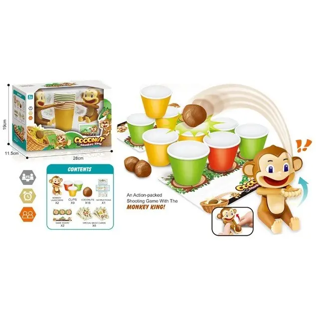 Loja Coconut Monkey King – majmunët hedhin arra kokosi në gota