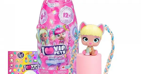 VIP PETS Mini Fans Glam Gems S4 – collectible puppy