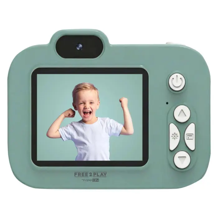 Free2Play Kiddigit Aparat fotografik dixhital për fëmijë me kamerë të dyfishtë, i gjelbër – foto 2