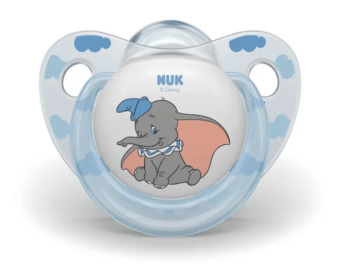 NUK Силиконска цуцла лажалка Disney Dumbo, 6–18 месеци, 2 парчиња – слика 3