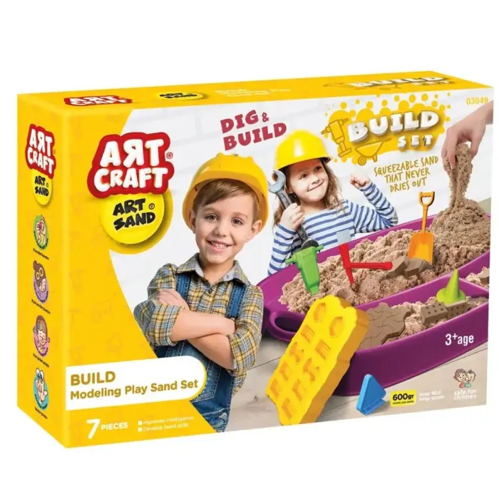 Dede Песок за моделирање ART CRAFT Build Set, 600 g, 7 делови