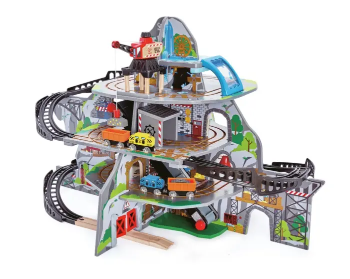 Hape Wooden train set Mighty Mountain Mine