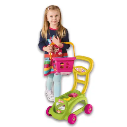 Supermarket trolley on wheels