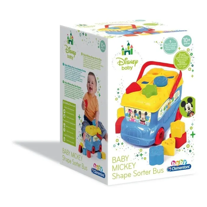 Clementoni Disney Baby Autobus ndarës formash Baby Mickey, 9 forma – foto 3