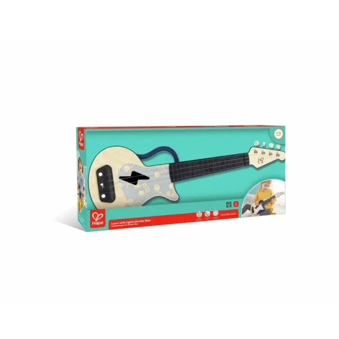 Hape Electronic ukulele with lights Learn with Lights, blue – image 3