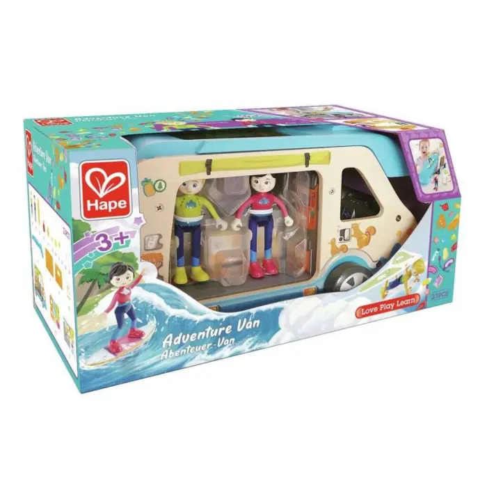 Hape Furgon kamper prej druri Adventure Van me 2 kukulla dhe aksesorë – foto 3