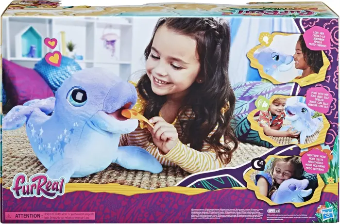 FurReal Dazzlin’ Dimples – интерактивен делфин (≈35 cm) со 80+ звуци и реакции