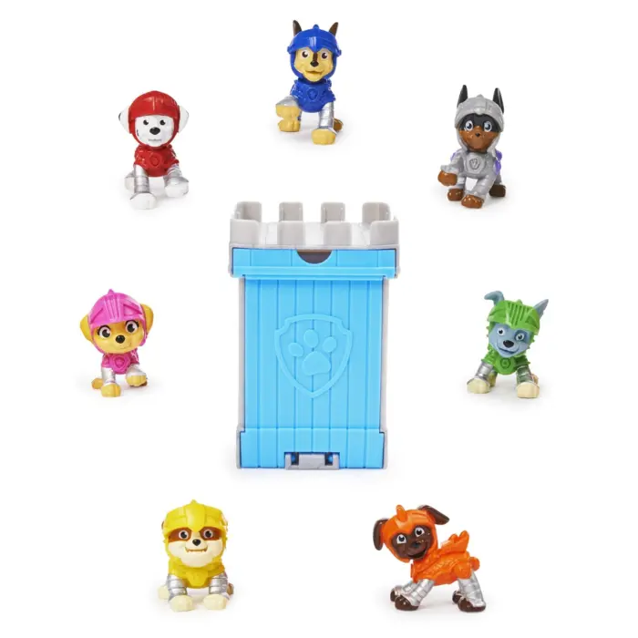 Paw Patrol Mini figurë befasi Rescue Knights në kuti-kullë