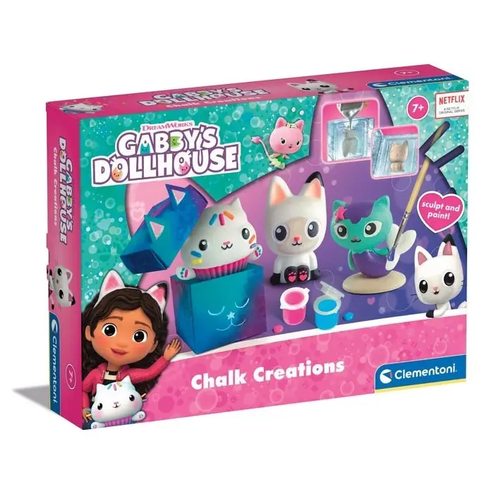 Clementoni Креативен сет Gabby's Dollhouse, фигури од гипс за боење – слика 2