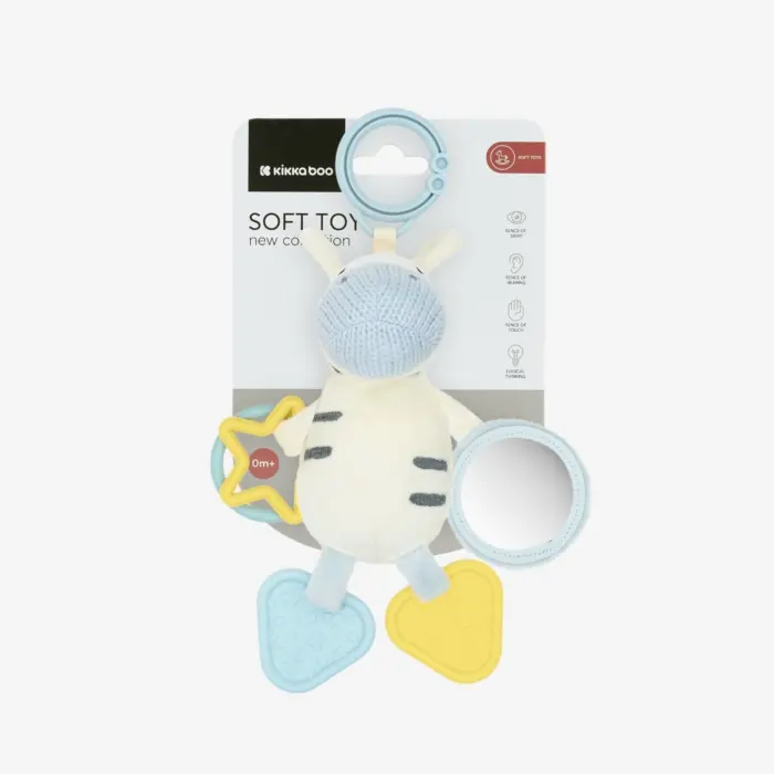 Kikka Boo Soft activity toy Stripy Friends with teethers and mirror