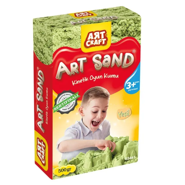 Art Craft Кинетички песок Art Sand 500 g, зелен – слика 2