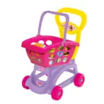 Supermarket trolley on wheels