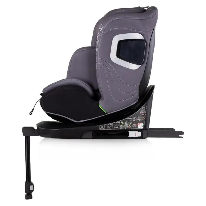 CHIPOLINO Clima Air 360° i-Size car seat with ISOFIX, heating and cooling, 40-150 cm, anthracite, STKCLA2504AN