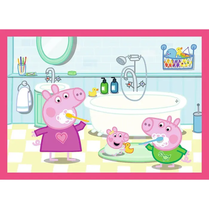 Trefl Сложувалка 4 во 1 Peppa Pig – Пепа сака авантури, 12, 15, 20 и 24 парчиња – слика 6