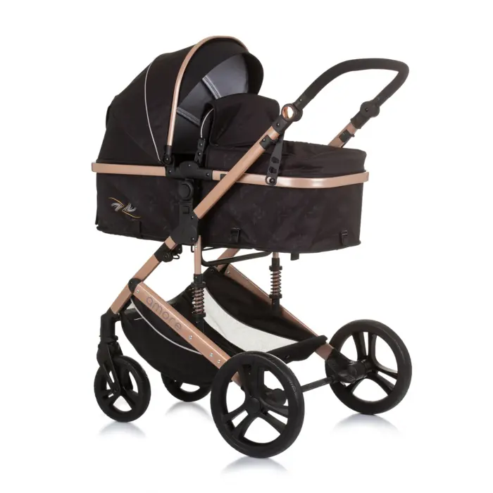 Baby Stroller Amore- Obsidian/Gold